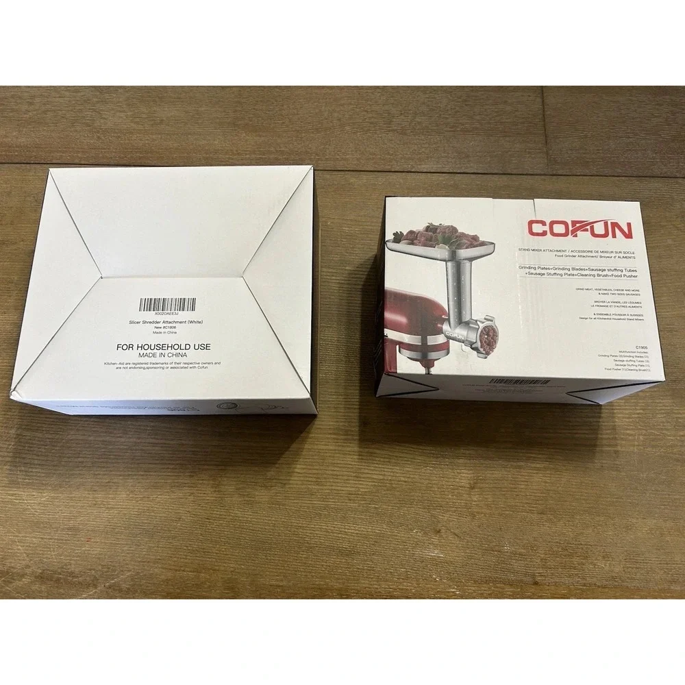 NIB Meat Grinder/Stainless Steel Slicer Shredder Attachment for Kitchenaid Stand
